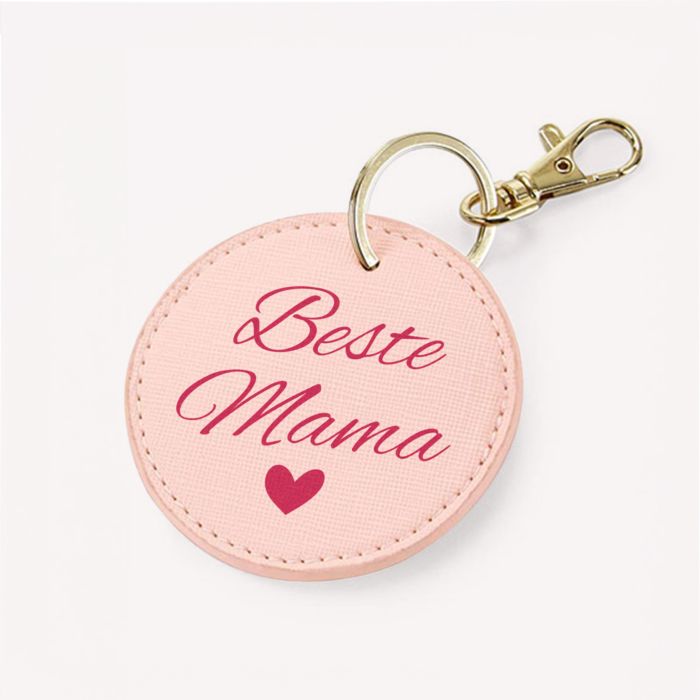 Personalisierbarer Schlüsselanhänger Rund mit Text