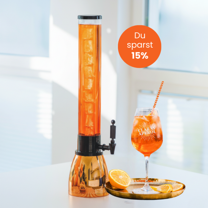 Geschenkset Aperol Glas und Getränketurm