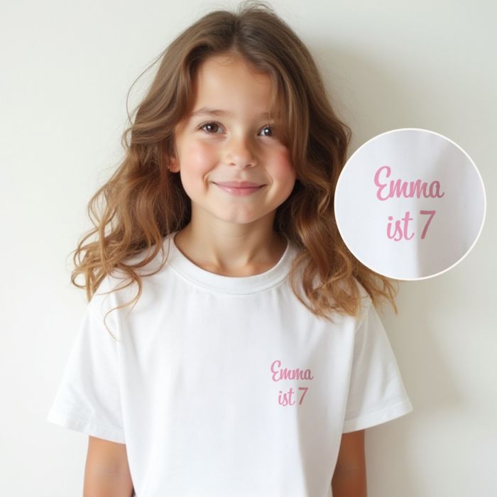 Personalisierbares Kinder T-Shirt mit Text