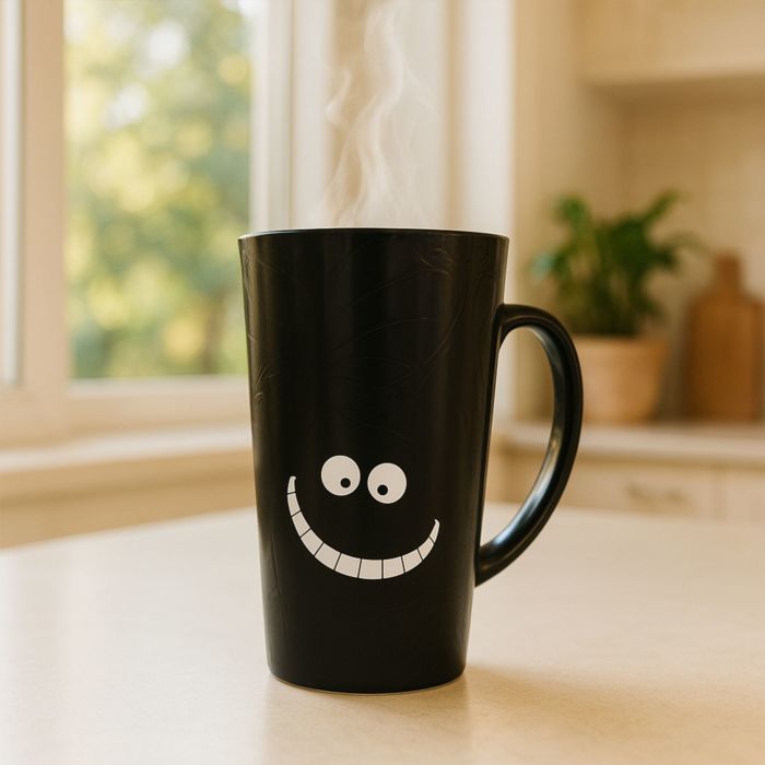 Wärmeempfindlicher Grinsekatze Kaffeebecher