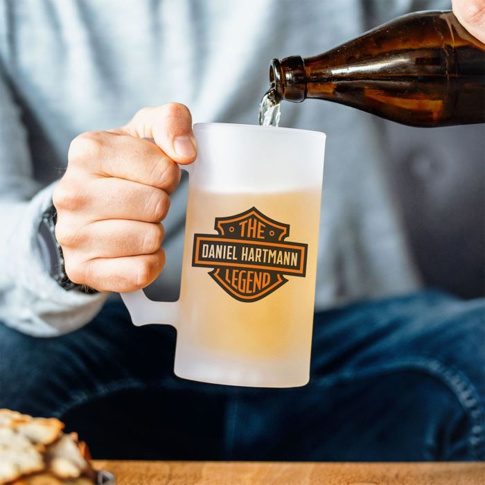 Personalisierbarer Motorrad Bierkrug