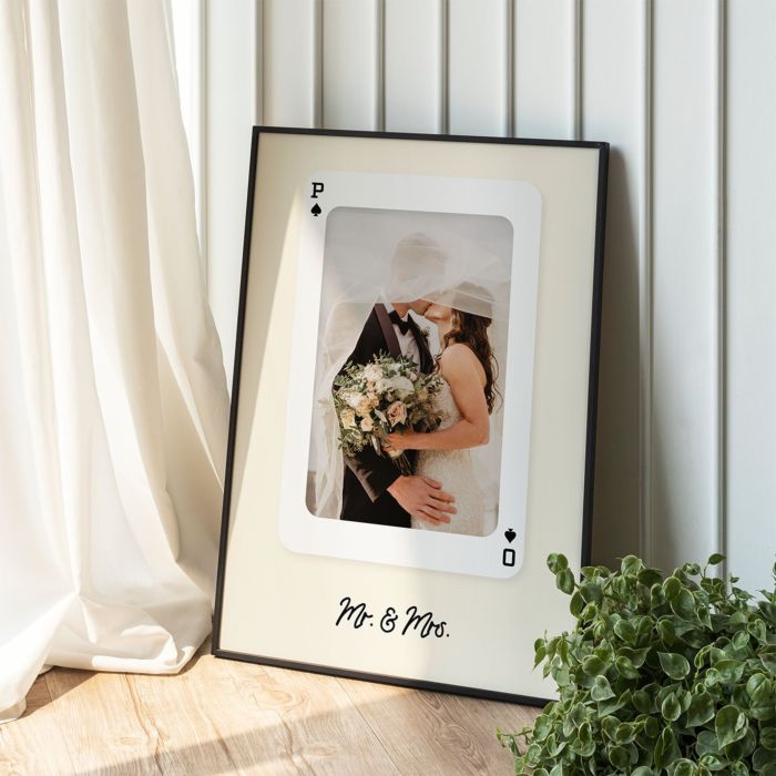 Personalisierbares Poster Spielkarte mit Foto und Text