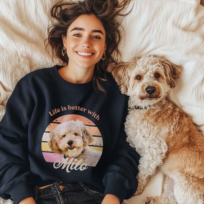 Personalisierbarer Retro Haustierpullover